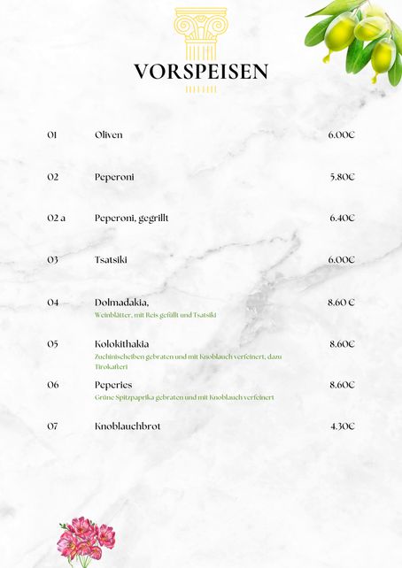 Foto Speisekarte Seite 3